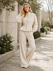 custom high-waist pleated pants